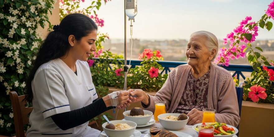 ✨ مرحبـــاً بيكم في ✨ 🏡 مكتب الرحمة لرعاية المسنين والتمريض بالمنزل 👵