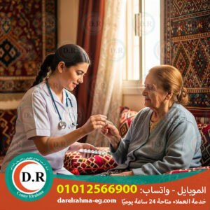 رعاية والدتي في المنزل